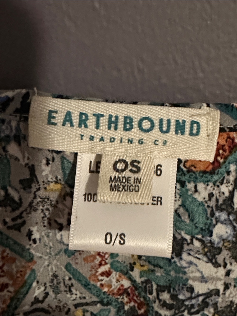 EARTHBOUND Teal Multi-Pattern Open-Front Duster - Picture 2 of 4